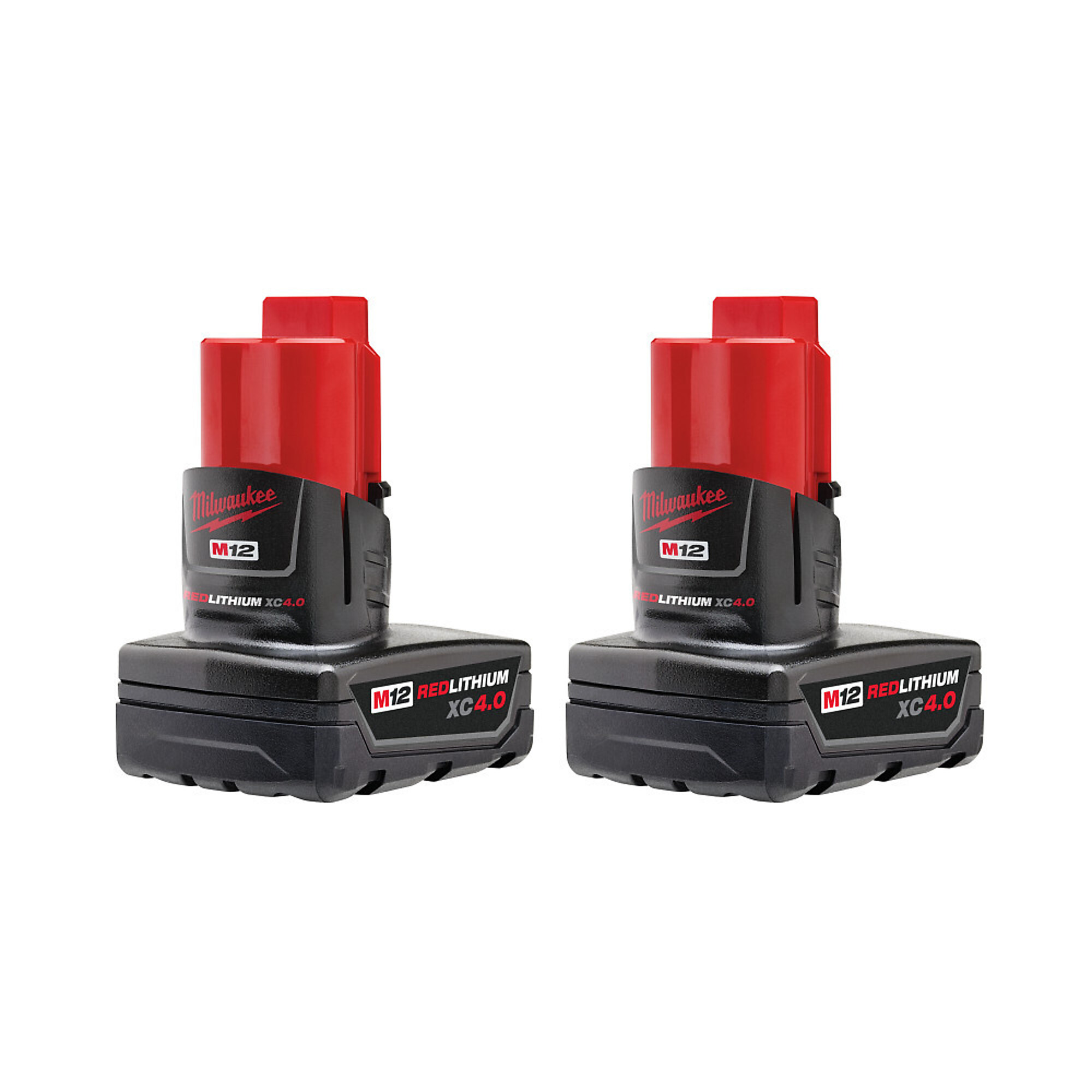 Milwaukee M12 REDLITHIUM XC4.0 Batteries, 2-Pack, Model# 48-11-2442